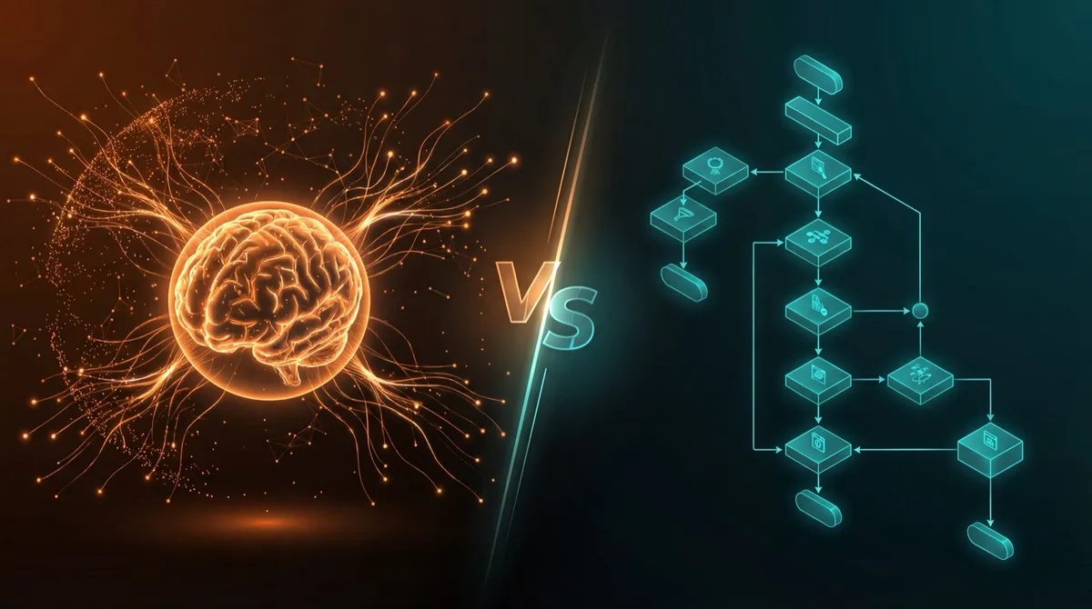 Dashboard dat AI agents en workflows vergelijkt